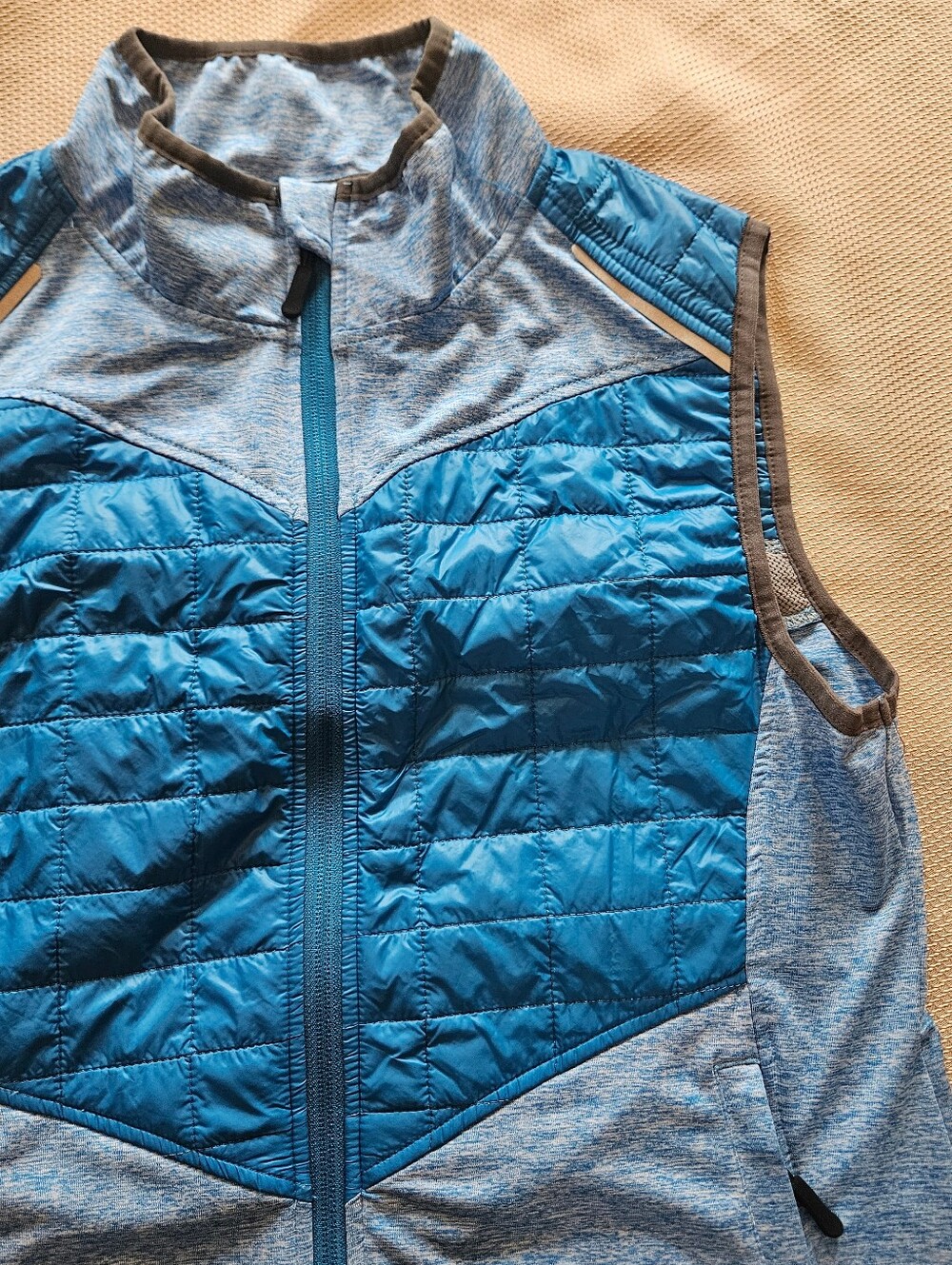 Little Donkey Andy Women Patchwork Elasticity Golf Outdoor Vest Vivid Blue Large